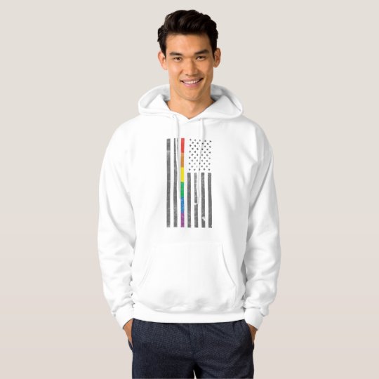 American Pride Flag Men's Basic Hoodie