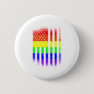american pride flag rainbow lgbt 2 inch round button