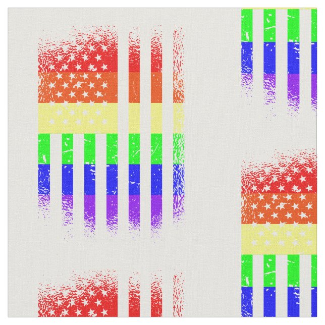 american pride flag rainbow lgbt fabric (Close Up)