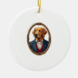 American Pride Golden Retriever Vintage Shirt 4 Ceramic Ornament