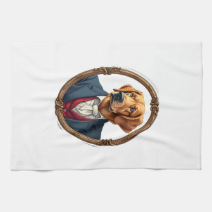 American Pride Golden Retriever Vintage Shirt 4 Kitchen Towel