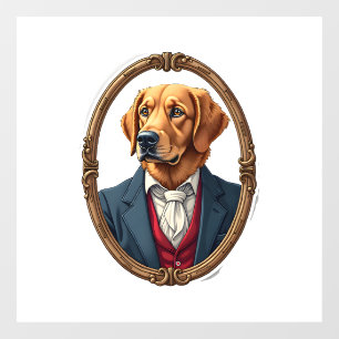 American Pride Golden Retriever Vintage Shirt 4 Window Cling