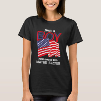 American Pride Liberty Freedom Usa Flag Boys 4th O T-Shirt