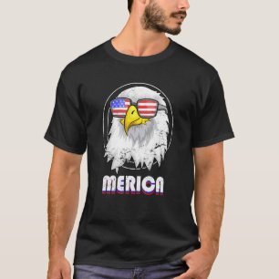 American Pride Merica Usa Flag Sunglasses Cool Bal T-Shirt