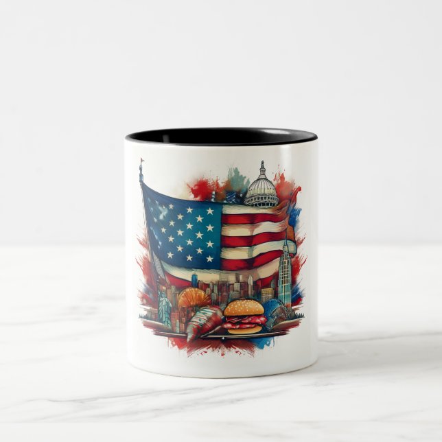 American Pride Mug - Patriotic Design (Center)
