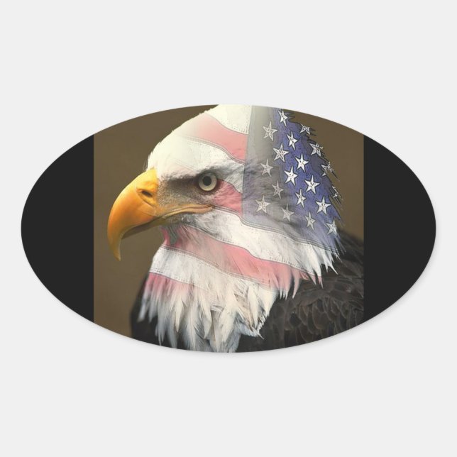 american pride oval sticker (Front)