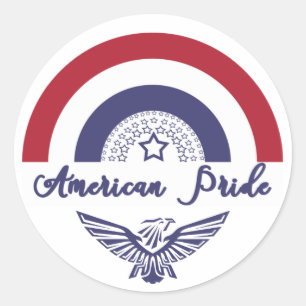 American Pride Rainbow Flag / Sticker d'aigle