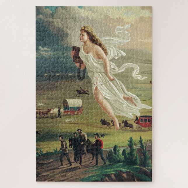 American Progress by John Gast Jigsaw Puzzle (Vertical)