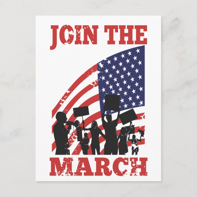 American Protesting Wall Street Join March Postcard (Front)