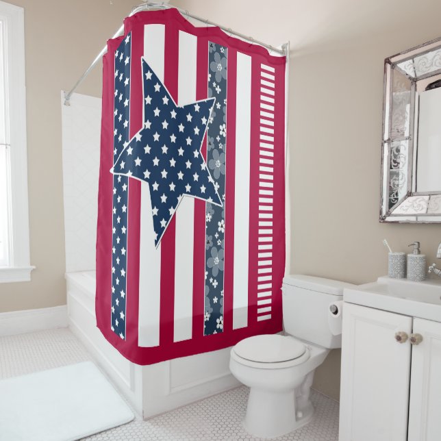 American ptriot traditional flag colours red navy  (In Situ)