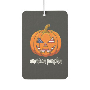American Pumpkin Patriotic Halloween Jack O Lanter Air Freshener