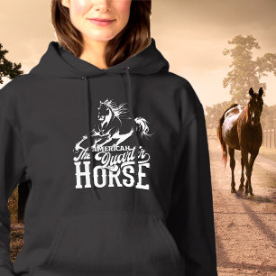 American quarter horse Cowgirl wild west western Hoodie