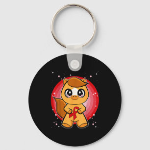American Quarter Horse Heart Disease Awareness Mon Keychain