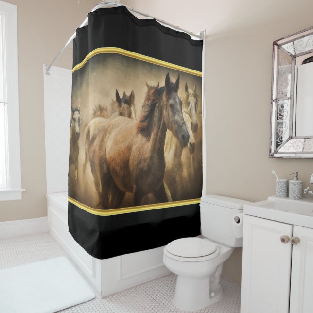 American Quarter Horse with a black back ground (In Situ)