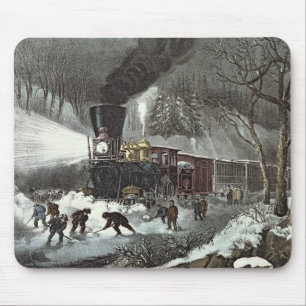 American Railroad Scene, 1871 Mouse Pad
