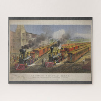 American Railroad Scene Jigsaw Puzzle