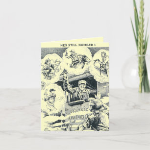 American Railroad Train Engineer Note Card
