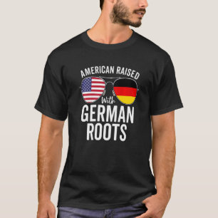 American Raised With German Roots Usa Germany Flag T-Shirt