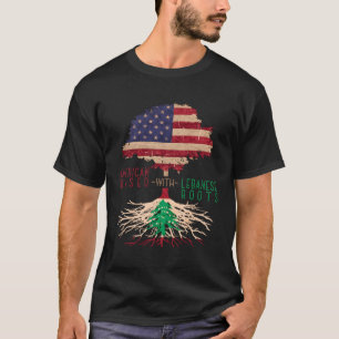 American Raised With Lebanese Roots Lebanon Usa Am T-Shirt