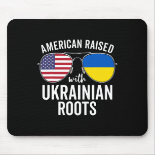 American Raised With Ukrainian Roots Usa Ukraine F Mouse Pad