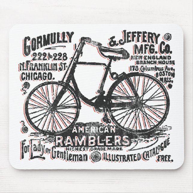 American Rambler Bicycle Mouse Pad (Front)