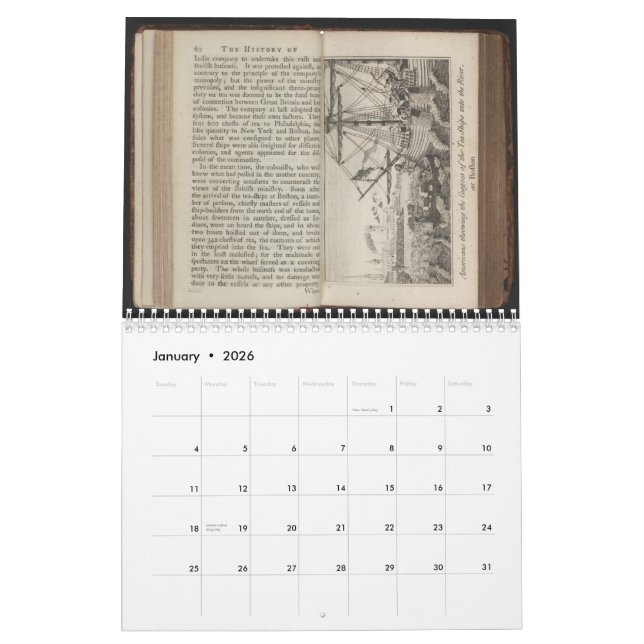 American Revolution Calendar (Jan 2026)