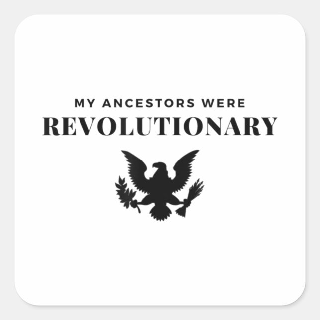 American Revolution Square Sticker (Front)