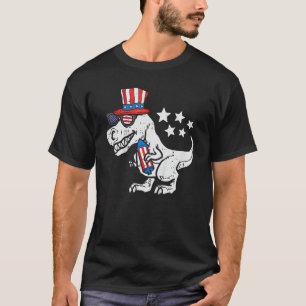 American Rex Dinosaur 4th Of July Fourth Baby Boys T-Shirt