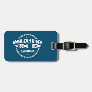 American River California Kayaking Luggage Tag