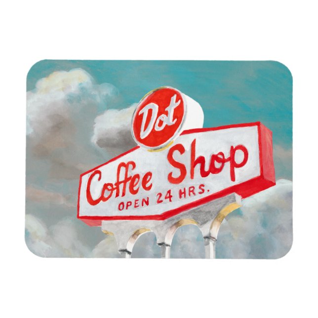 American Roadside | Coffee Shop Sign Magnet (Horizontal)