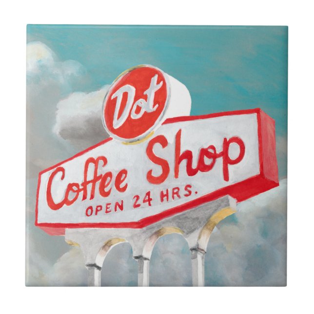American Roadside | Coffee Shop Sign Tile (Front)