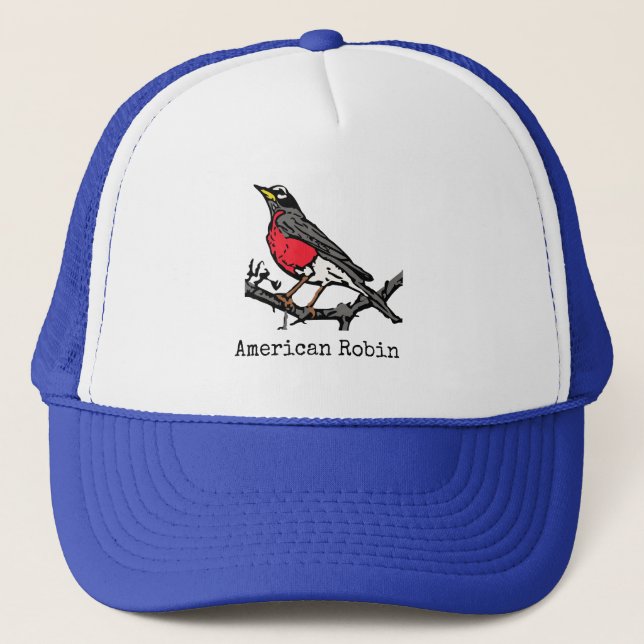 American Robin Customizable  Trucker Hat (Front)