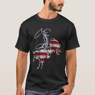 American rodeo bull riding retro grunge usa T-Shirt