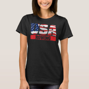American Rowing Team Sports  Patriotic Rower T-Shirt