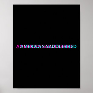American Saddlebred Horse Breed Horseback Riding Poster