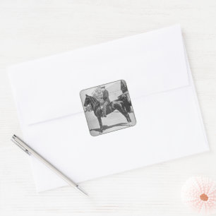 American Saddlebred Horse – Vintage Show Photo Square Sticker