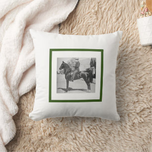 American Saddlebred Horse – Vintage Show Photo Throw Pillow