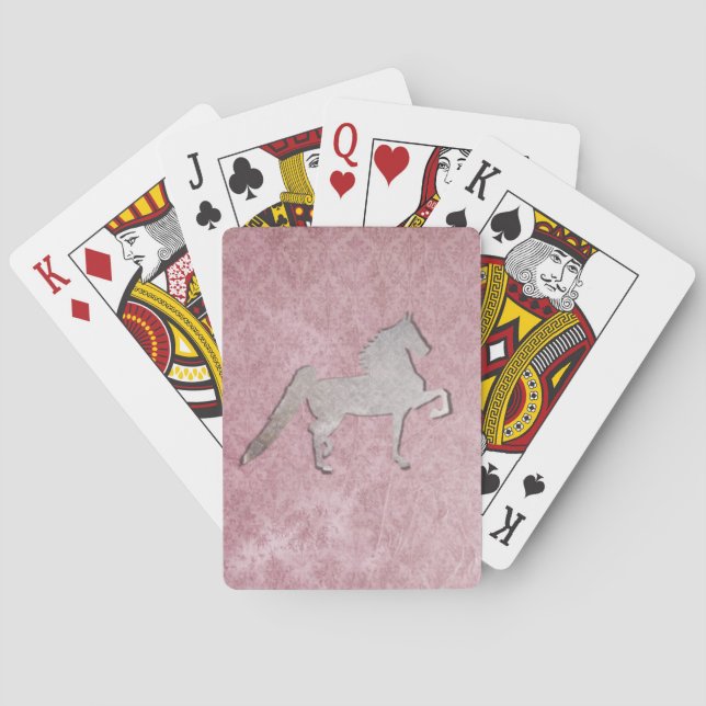American Saddlebred Weathered Purple Playing Cards (Back)