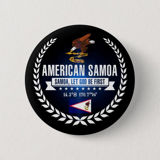 American Samoa 2 Inch Round Button (Front)