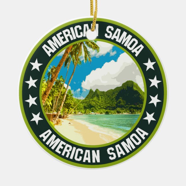 American Samoa                                     Ceramic Ornament (Front)