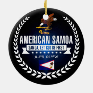 American Samoa Ceramic Ornament