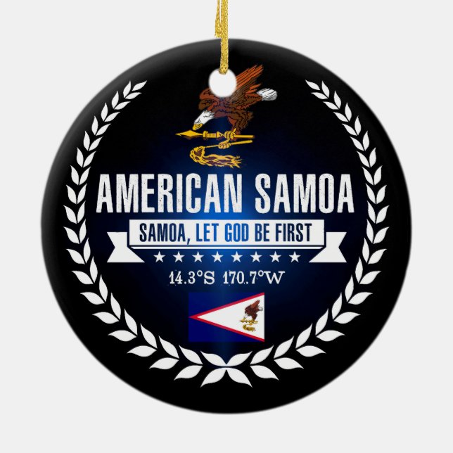 American Samoa Ceramic Ornament (Back)