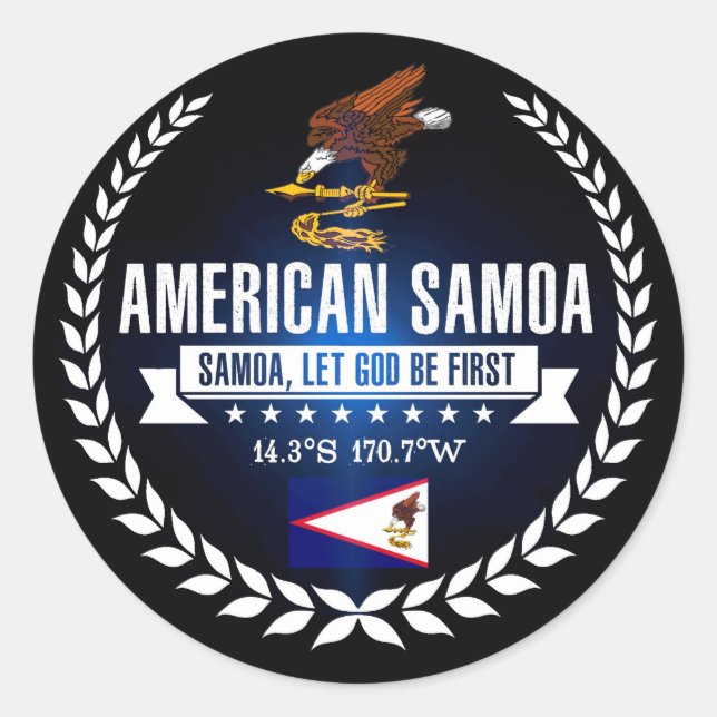 American Samoa Classic Round Sticker (Front)