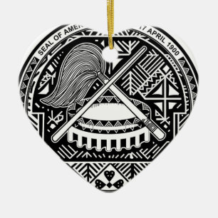 American Samoa Coat of Arms Ceramic Ornament