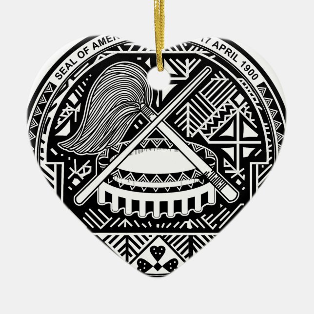 American Samoa Coat of Arms Ceramic Ornament (Front)