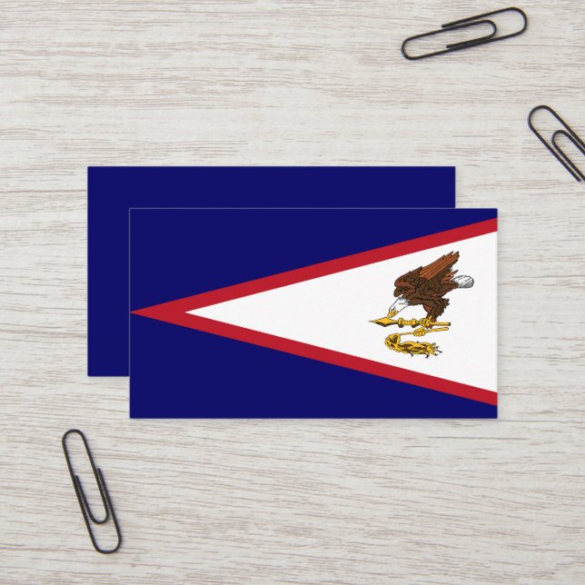 American Samoa flag Business Card (Front/Back In Situ)