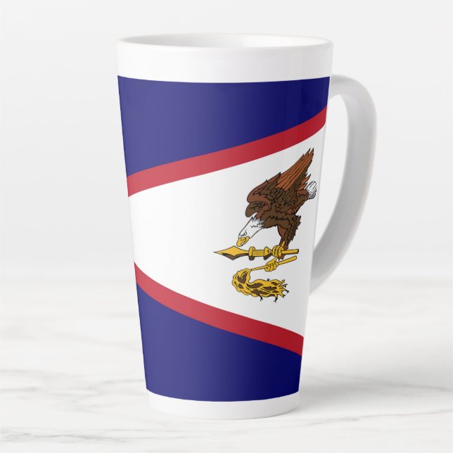 American Samoa flag Latte Mug (Right Angle)