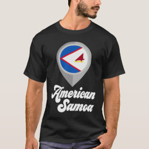 AMERICAN SAMOA Flag Pin  I Love Travel T-Shirt