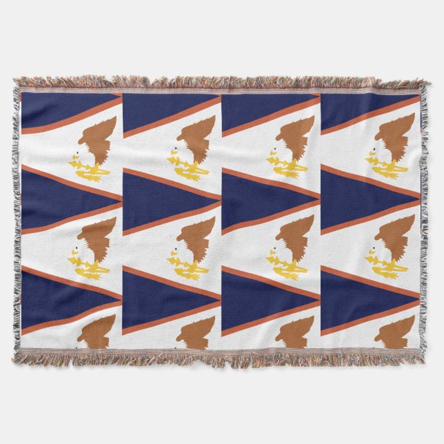 AMERICAN SAMOA FLAG THROW BLANKET (Front)