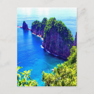 american samoa island scenic sea ocean water postcard